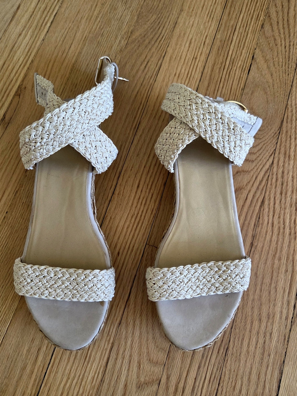 Stuart Weitzman Alex Wedges - Ivory Crochet